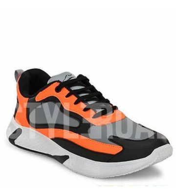 Trendy Multicoloured Orange and Black casual Sneaker for Mens GL